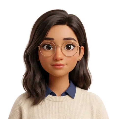 Meera Didi, the standard tutor: a young woman with glasses and a warm smile.